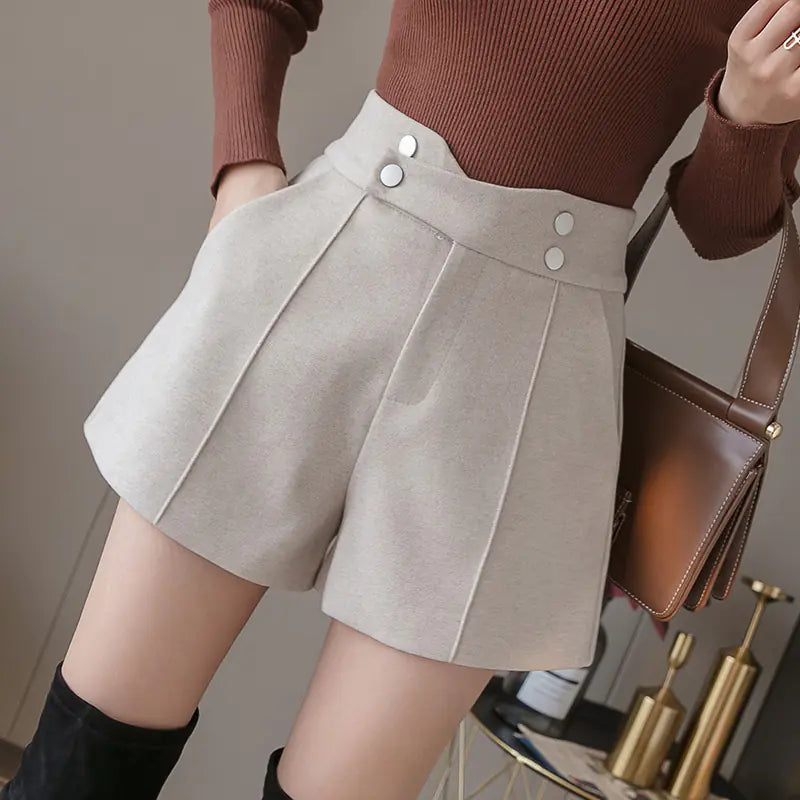 High-Waisted Loose Wide-Leg Trousers and Shorts