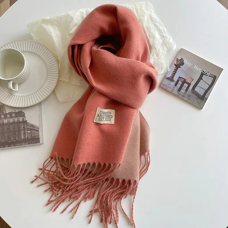 2023 Double-Sided Cashmere Scarf for Women (Couple)