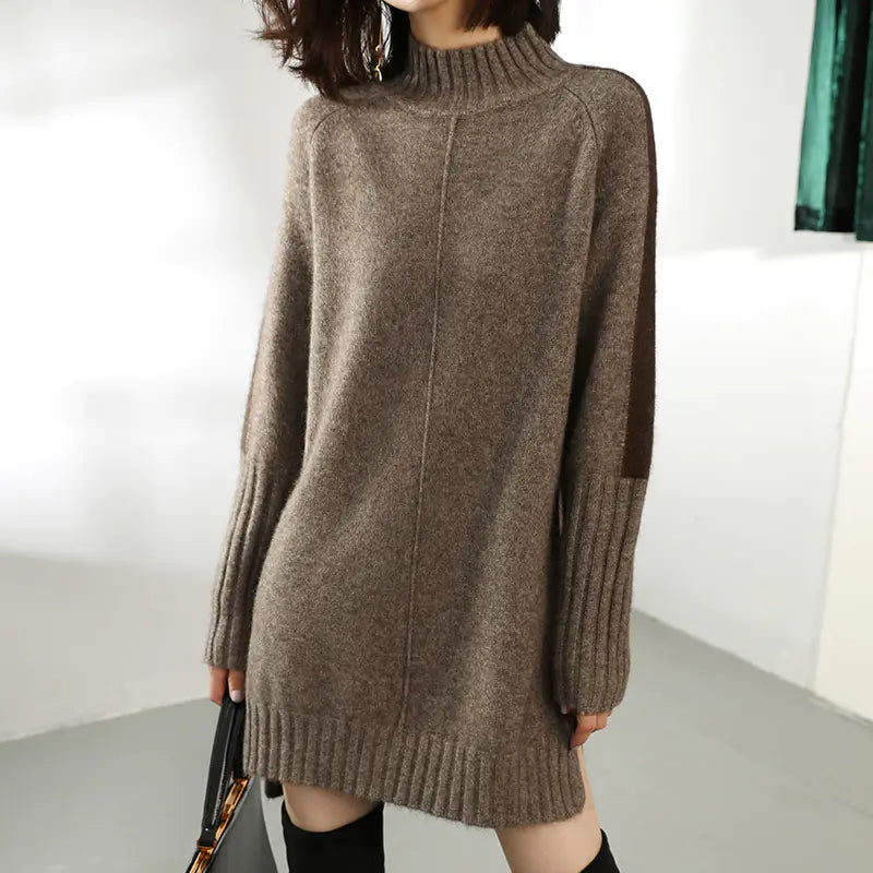 Women's Loose Knit Turtleneck Cashmere Sweater