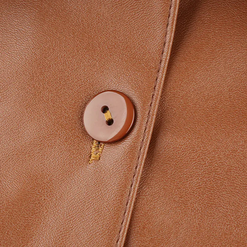 Puff Sleeve Top, Women's Leather Shirt, Fashion Blouse