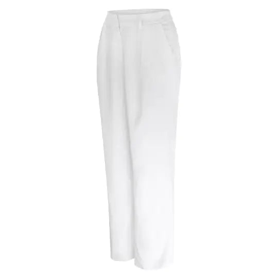 High-Waisted Wide-Leg Trousers with Belt and Pockets