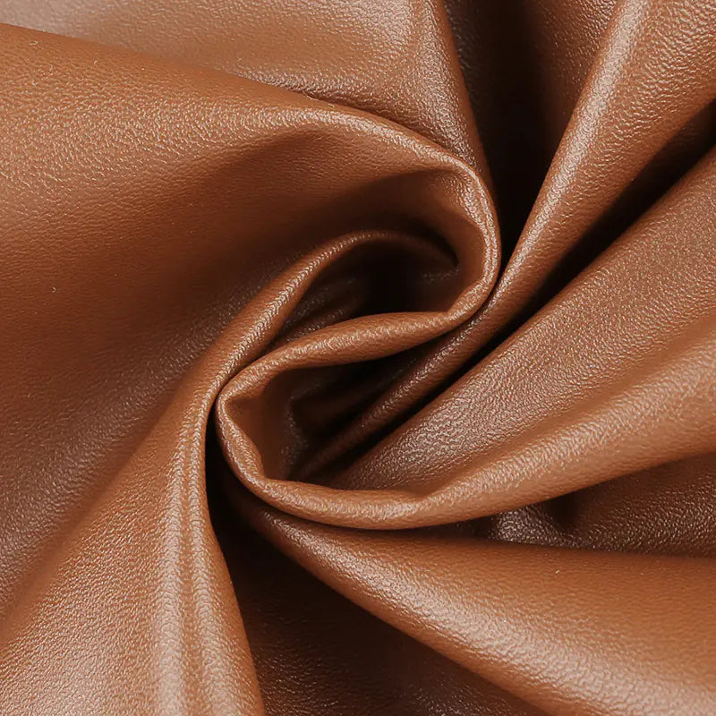 Puff Sleeve Top, Women's Leather Shirt, Fashion Blouse