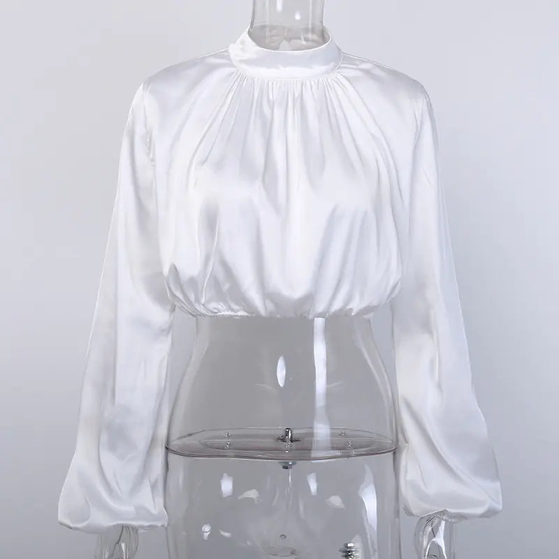 New Autumn Winter Loose Turtleneck Crop Top