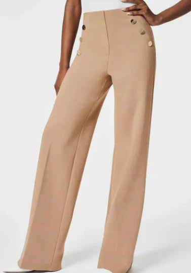 Wide Leg Loose Commuter Trousers