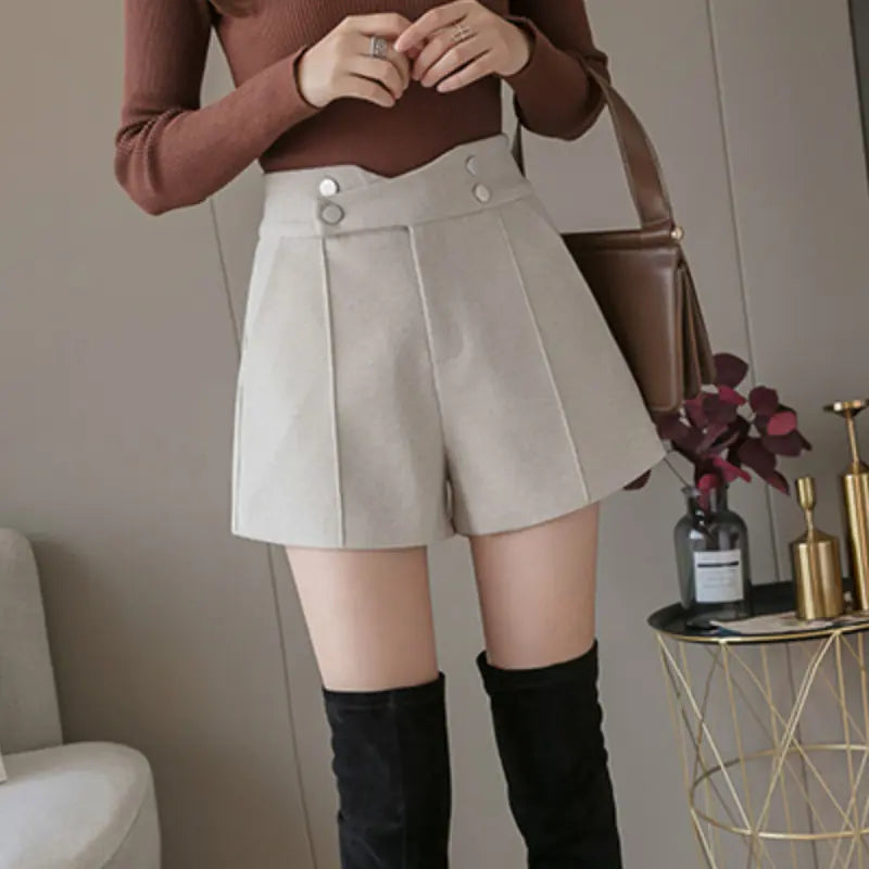 High-Waisted Loose Wide-Leg Trousers and Shorts