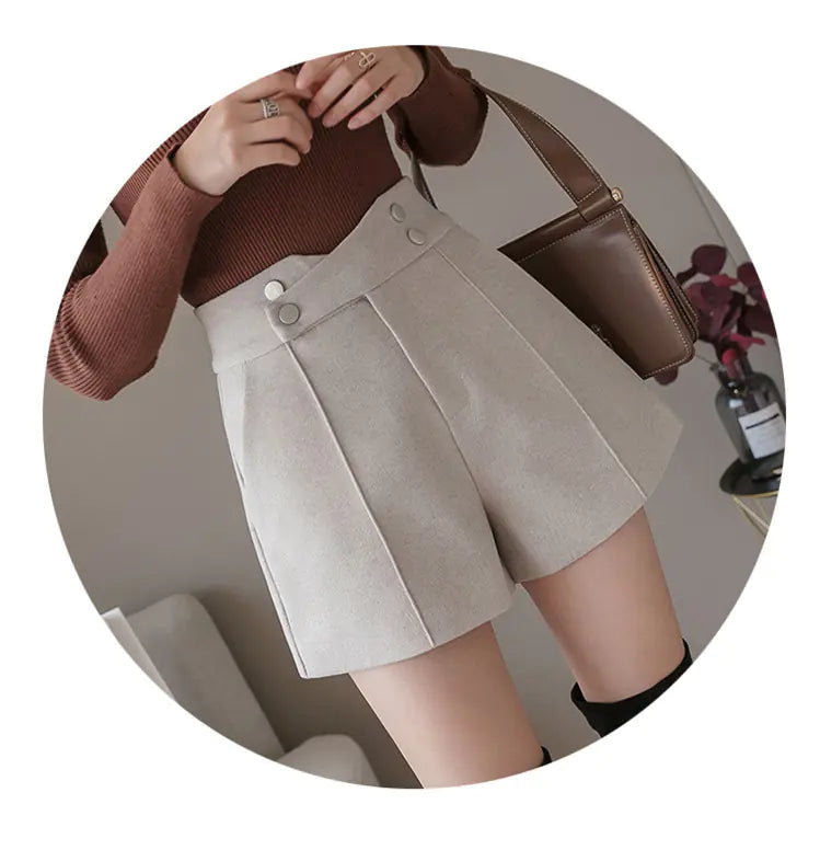 High-Waisted Loose Wide-Leg Trousers and Shorts